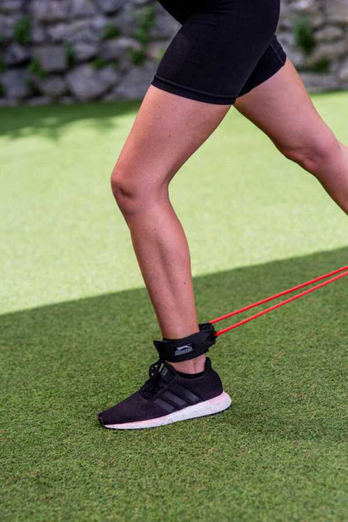 Slazenger Lateral Resistor Ankle Strap Medium Unisex Siyah / Kırmızı Pilates Aksesuarları
