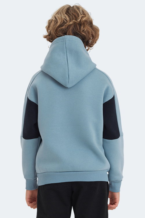 Slazenger LAYNE 2 Lİ SET Erkek Çocuk Kapüşonlu Cepli Lcivert/Kırmızı - Mavi/Lacivert Sweatshırt