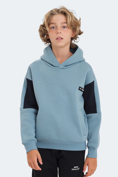 Slazenger LAYNE 2 Lİ SET Erkek Çocuk Kapüşonlu Cepli Lcivert/Kırmızı - Mavi/Lacivert Sweatshırt
