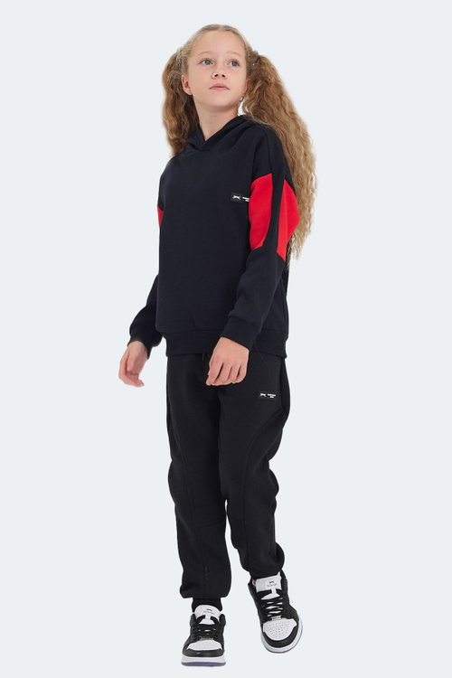 Slazenger LAYNE 2 Lİ SET Erkek Çocuk Kapüşonlu Cepli Lcivert/Kırmızı - Mavi/Lacivert Sweatshırt