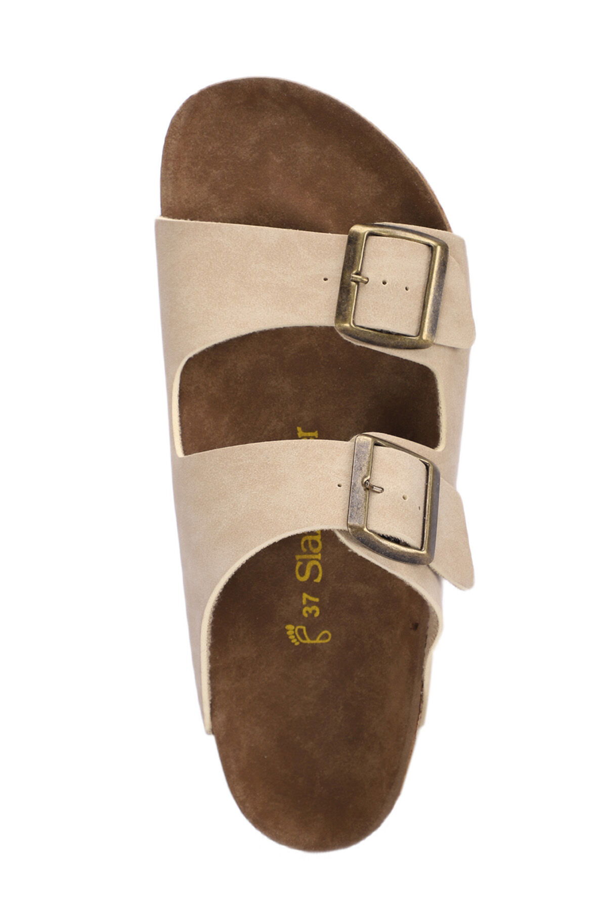 Slazenger LENS Kadın Bej Nubuk Terlik - Thumbnail