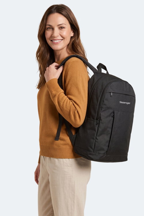 Slazenger LEROY Unisex Siyah Sırt Çantası