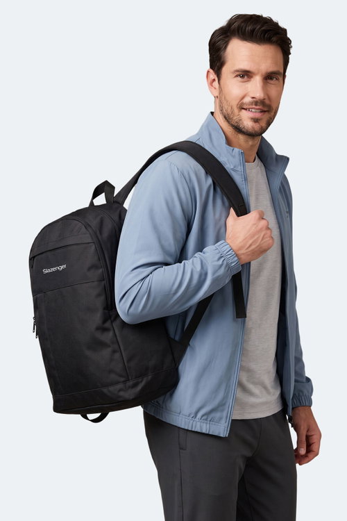 Slazenger LEROY Unisex Siyah Sırt Çantası