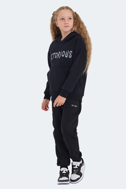 Slazenger LEXUS 2 Lİ SET Erkek Çocuk Kapüşonlu Cepli Lacivert - Taş Gri Sweatshırt