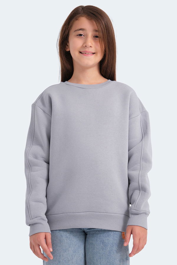 Slazenger LOGAN 2 li set Unisex Çocuk Siyah -Taş Gri Sweatshirt