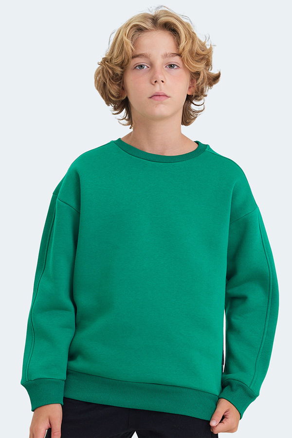 Slazenger LOGAN 2 li set Unisex Çocuk Yeşil - Mavi Sweatshirt