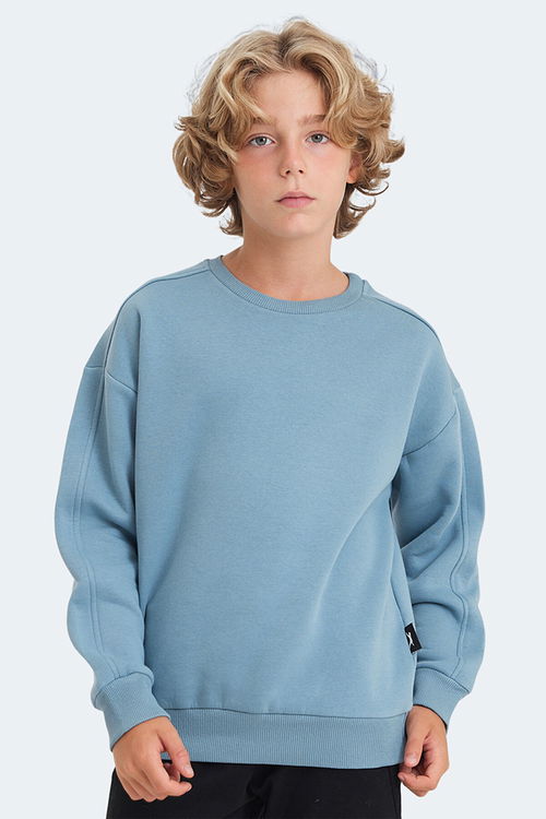 Slazenger LOGAN 2 li set Unisex Çocuk Yeşil - Mavi Sweatshirt