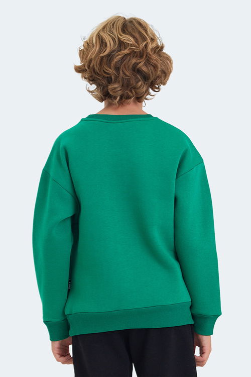Slazenger LOGAN 2 li set Unisex Çocuk Yeşil - Mavi Sweatshirt