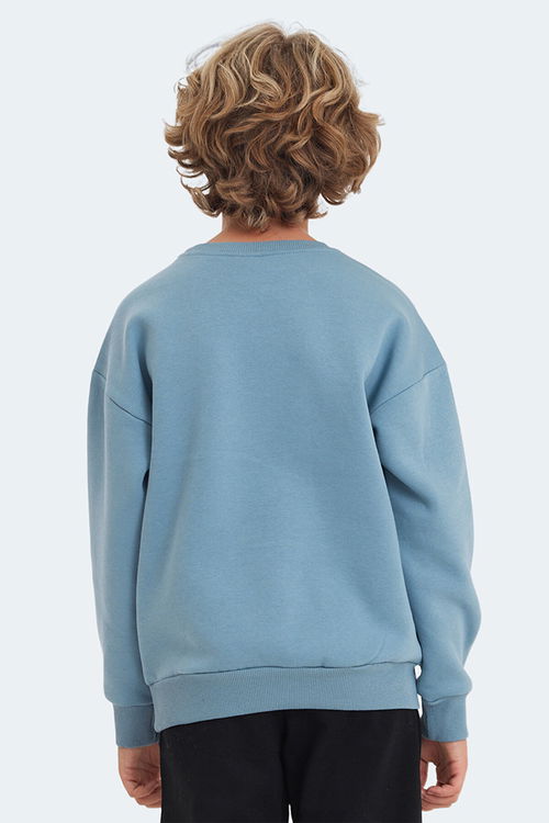 Slazenger LOGAN 2 li set Unisex Çocuk Yeşil - Mavi Sweatshirt