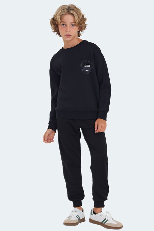 Slazenger LONE 2 li Set Unisex Çocuk Lacivert - Mavi Sweatshirt