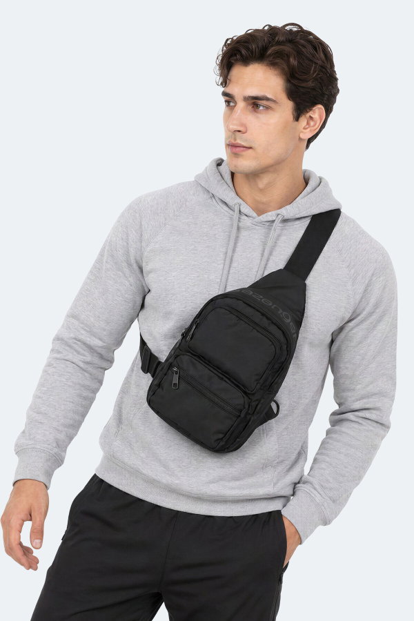 Slazenger LOONY I Unisex Siyah Bel Çantası