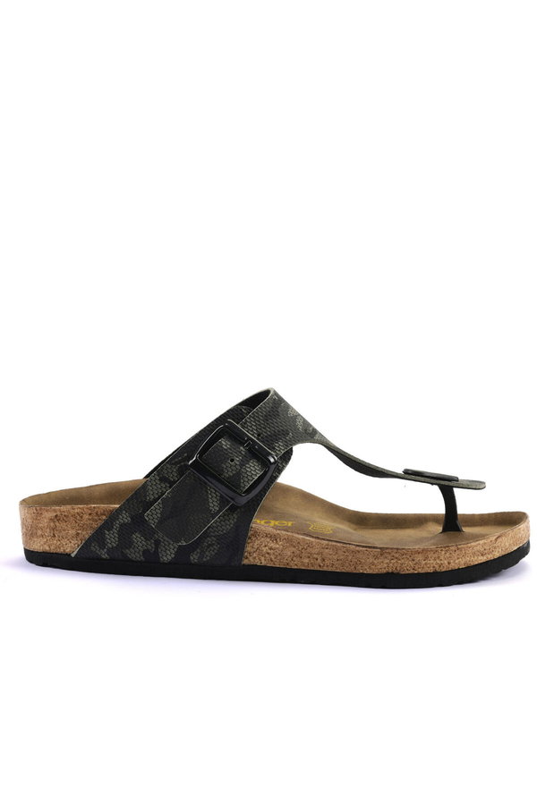 Slazenger LUKE Erkek Parmak Arası Haki Kamuflaj Terlik