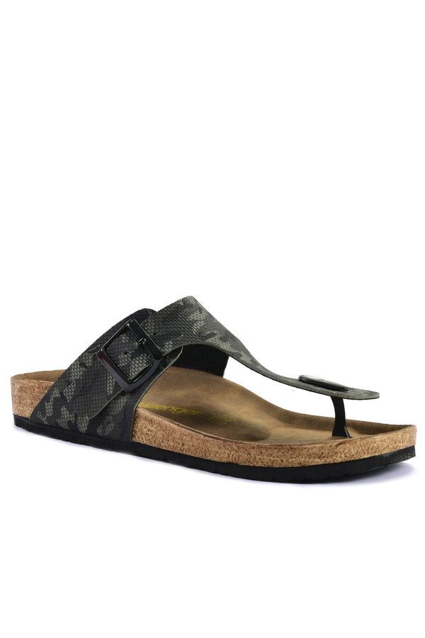 Slazenger LUKE Erkek Parmak Arası Haki Kamuflaj Terlik