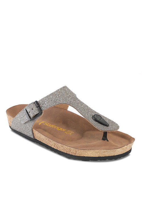 Slazenger LUKE Kadın Parmak Arası Gri / Mor Terlik