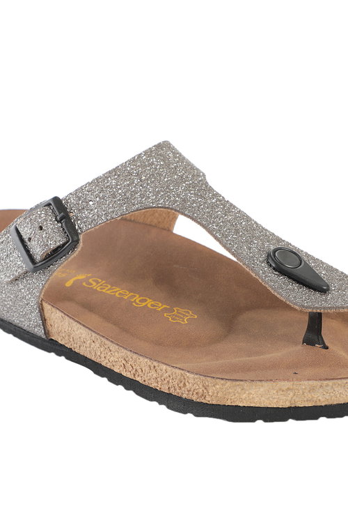 Slazenger LUKE Kadın Parmak Arası Gri / Mor Terlik