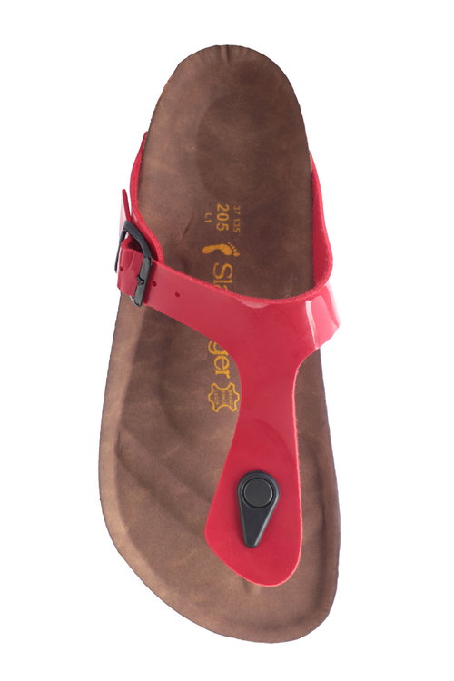 Slazenger LUKE Kadın Parmak Arası Kırmızı Rugan Terlik