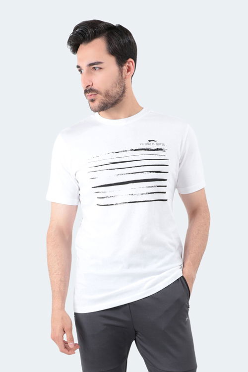 Slazenger MACSEN Erkek T-Shirt Beyaz