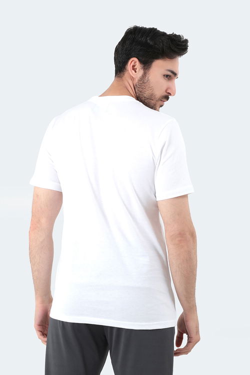 Slazenger MACSEN Erkek T-Shirt Beyaz