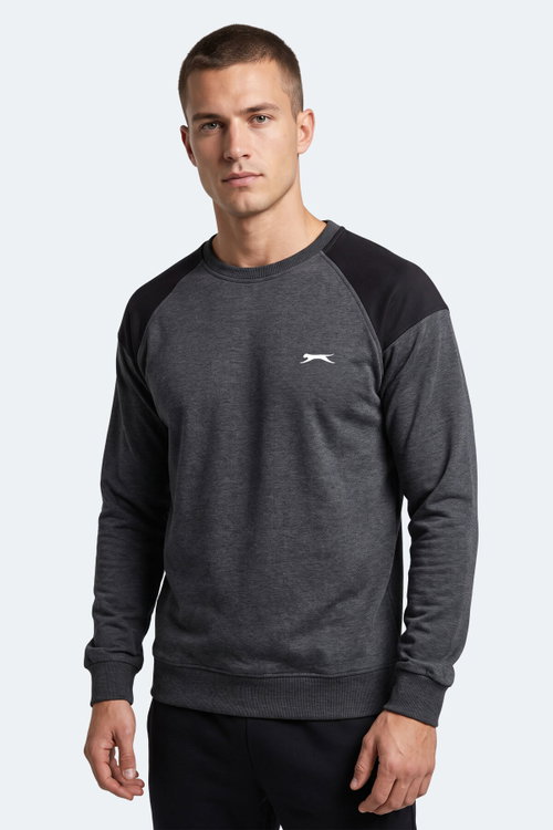 Slazenger MADE Erkek Koyu Gri Sweatshırt