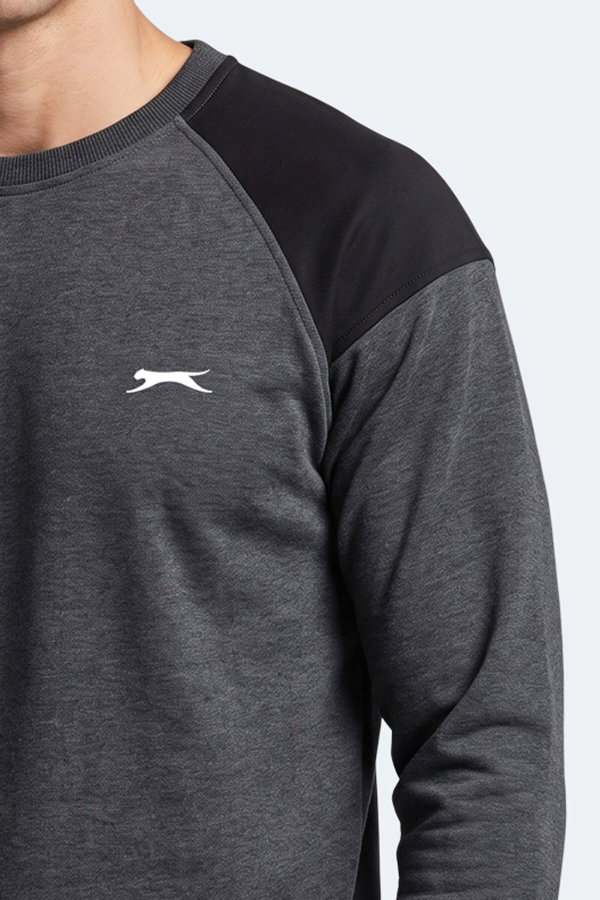 Slazenger MADE Erkek Koyu Gri Sweatshırt