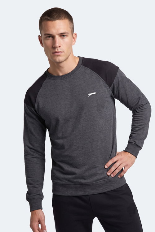 Slazenger MADE Erkek Koyu Gri Sweatshırt