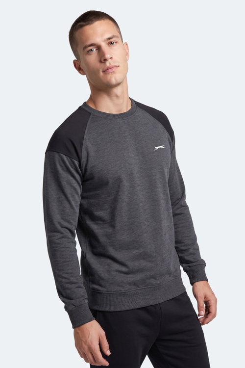 Slazenger MADE Erkek Koyu Gri Sweatshırt