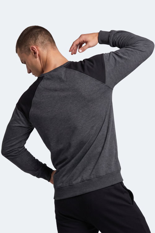 Slazenger MADE Erkek Koyu Gri Sweatshırt