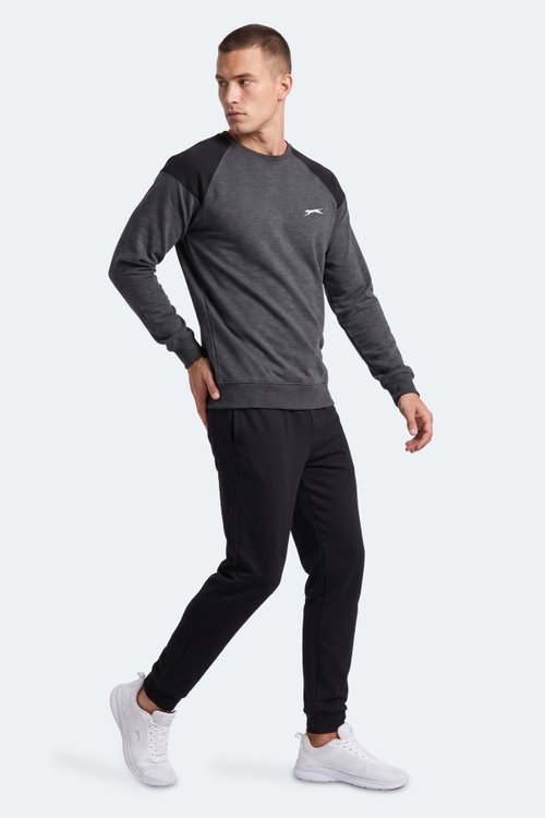 Slazenger MADE Erkek Koyu Gri Sweatshırt