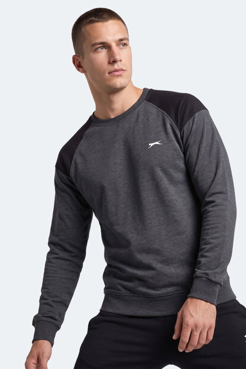 Slazenger MADE Erkek Koyu Gri Sweatshırt