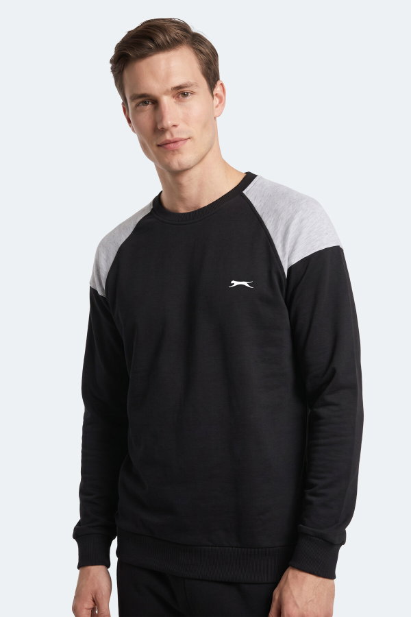 Slazenger MADE Erkek Siyah Sweatshırt