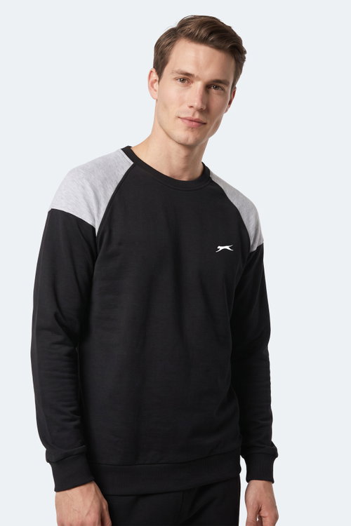 Slazenger MADE Erkek Siyah Sweatshırt
