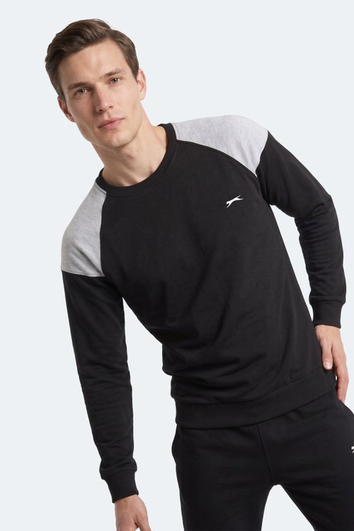 Slazenger MADE Erkek Siyah Sweatshırt