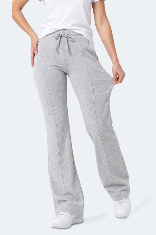 Slazenger MALENA Kadın Bol Paça Flare Gri Pantolon