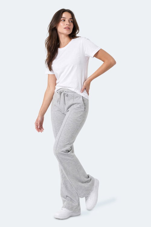 Slazenger MALENA Kadın Bol Paça Flare Gri Pantolon