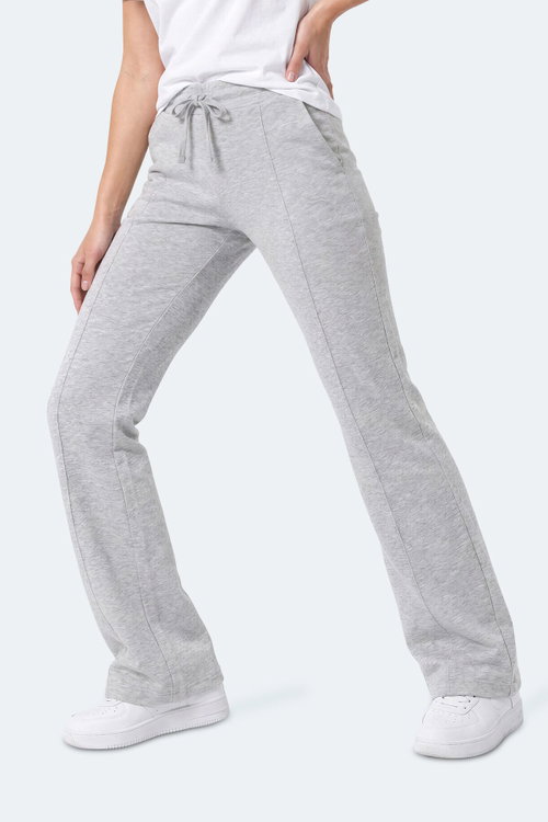 Slazenger MALENA Kadın Bol Paça Flare Gri Pantolon