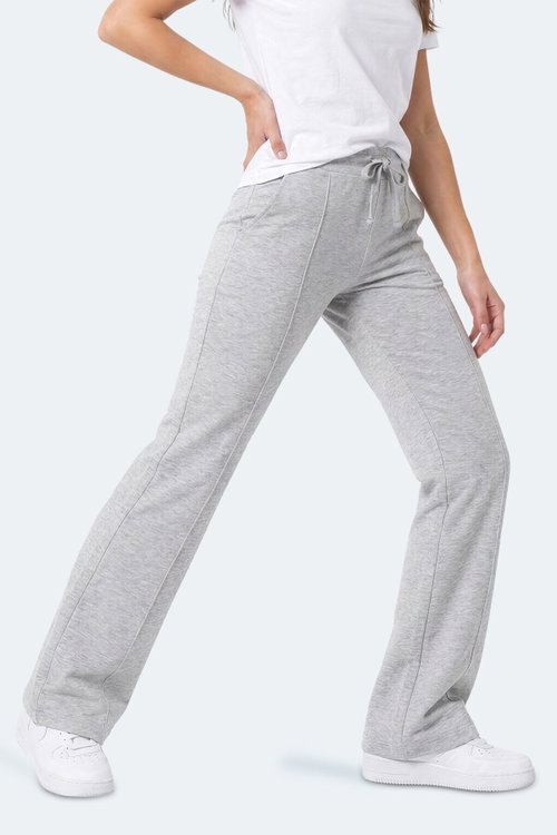 Slazenger MALENA Kadın Bol Paça Flare Gri Pantolon