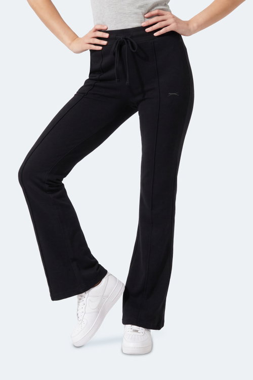 Slazenger MALENA Kadın Bol Paça Siyah Eşofman Altı
