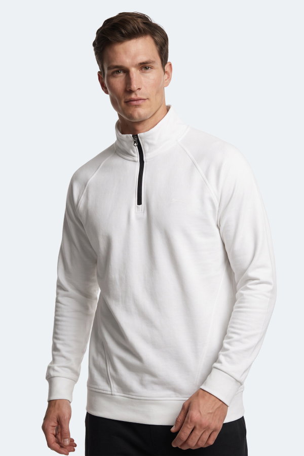 Slazenger MALIKA Erkek Ekru Sweatshırt
