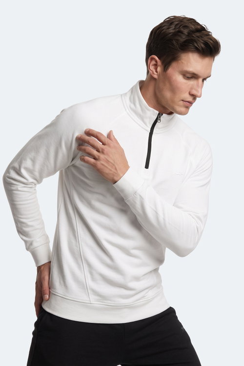 Slazenger MALIKA Erkek Ekru Sweatshırt