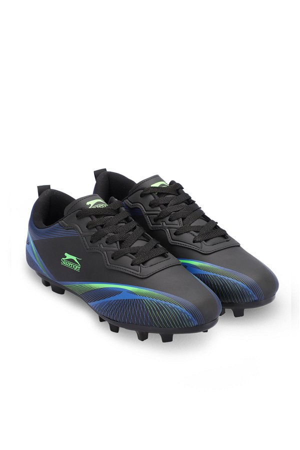 Slazenger MARCELL KRP Futbol Erkek Çocuk Krampon Ayakkabı Siyah / Yeşil