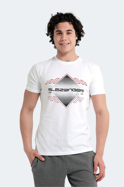 Slazenger MARQUES Erkek Krem Tişört