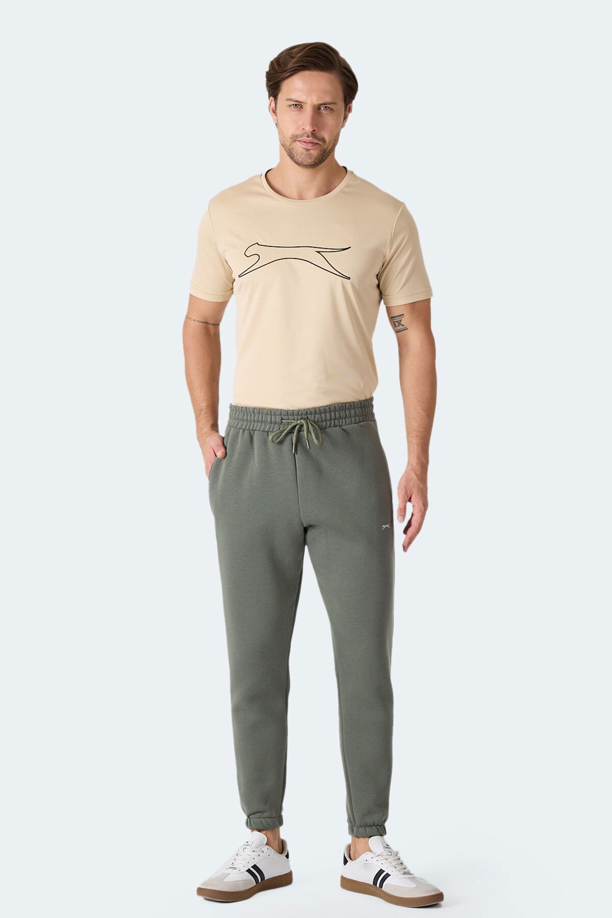 Slazenger MASKED I Erkek Haki Eşofman Altı - Thumbnail