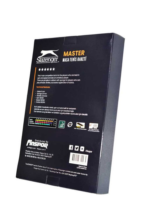 Slazenger Master ITTF Onaylı Masa Tenis Raketi (6 Star) Unisex Kırmızı Masa Tenisi Raketi