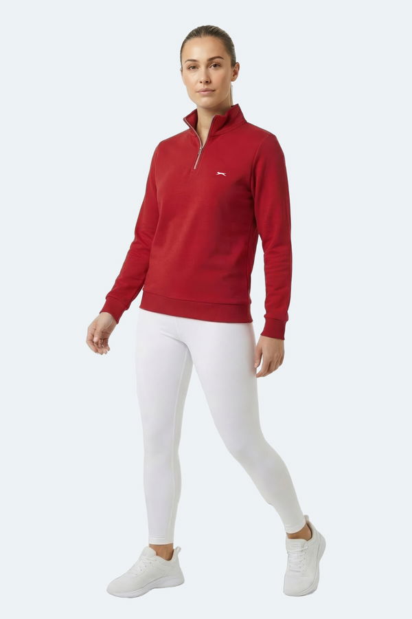 Slazenger MAXIS I Kadın Kırmızı Sweatshırt