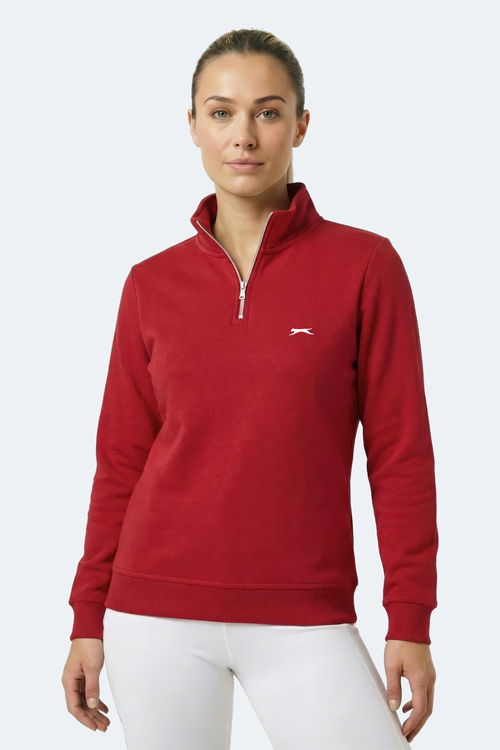 Slazenger MAXIS I Kadın Kırmızı Sweatshırt