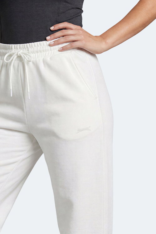 Slazenger MELORA I Kadın Bol Paça Ekru Eşofman Altı