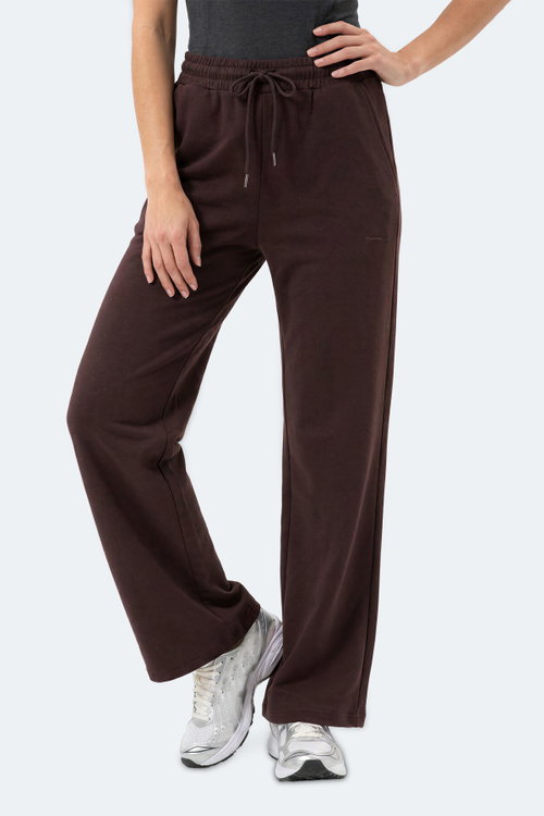 Slazenger MELORA I Kadın Bol Paça Kahve Eşofman Altı