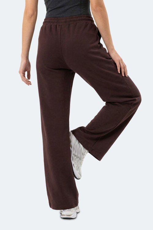 Slazenger MELORA I Kadın Bol Paça Kahve Eşofman Altı