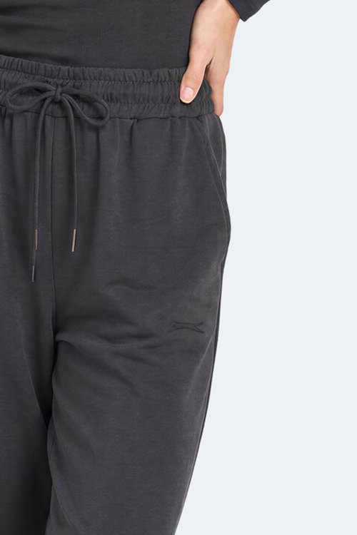 Slazenger MELORA I Kadın Bol Paça Koyu Gri Eşofman Altı