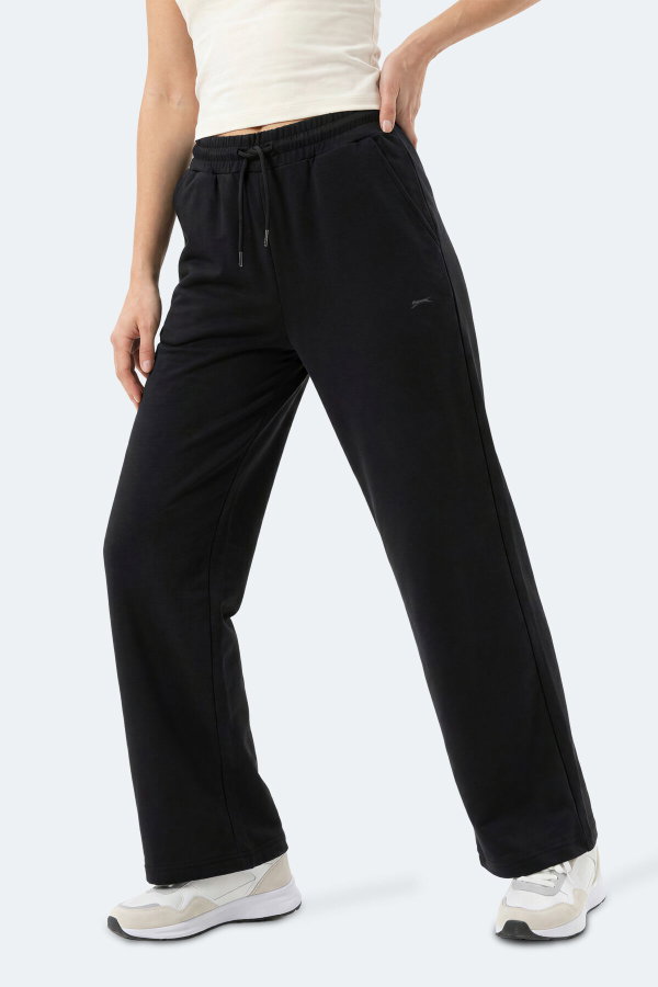 Slazenger MELORA I Kadın Bol Paça Siyah Eşofman Altı